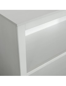 MOBILI 2G - Porta tv 2 vani a giorno legno vari colori 120x40x60 vista frontale