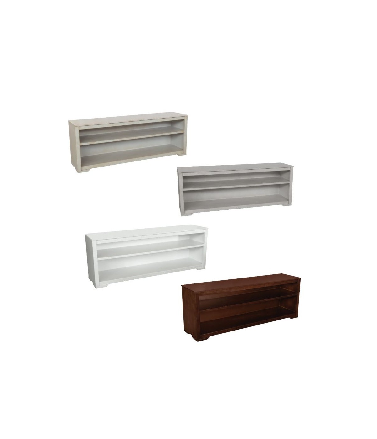 MOBILI 2G - Porta tv 2 vani a giorno legno vari colori 160x40x60 VISTA FRONTALE