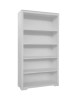 MOBILI 2G - Libreria componibile 5 vani a giorno legno vari colori 100x40x187 vista frontale