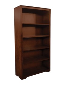 MOBILI 2G - Libreria componibile 5 vani a giorno legno vari colori 100x40x187 vista frontale